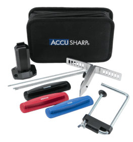 AccuSharp 3-Stone Precision Knife Sharpening Set with zippered carrying case